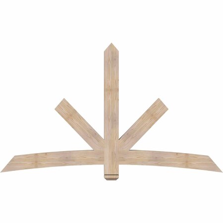 Ekena Millwork Alberta Smooth Timber Gable Bracket, Douglas Fir, 84"W x 49"H x 3 1/2"D x 5 1/2"F, 14/12 Pitch GBW084X49X0406ALB00SDF